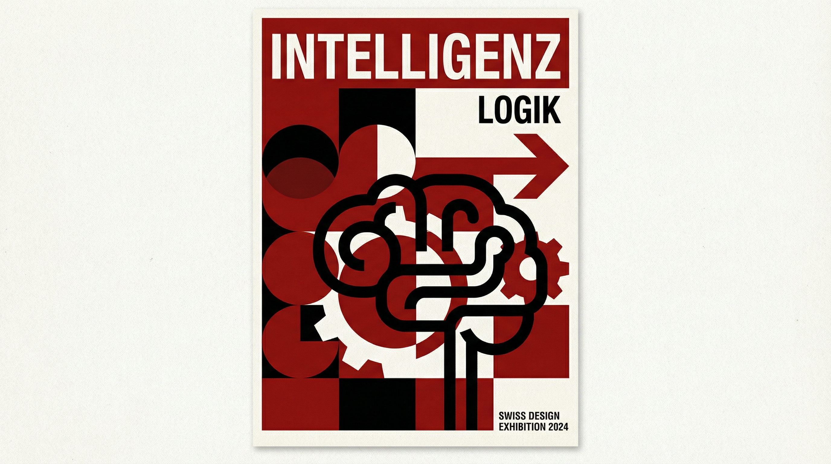 Swiss design geometric patterns representing cognitive assessment